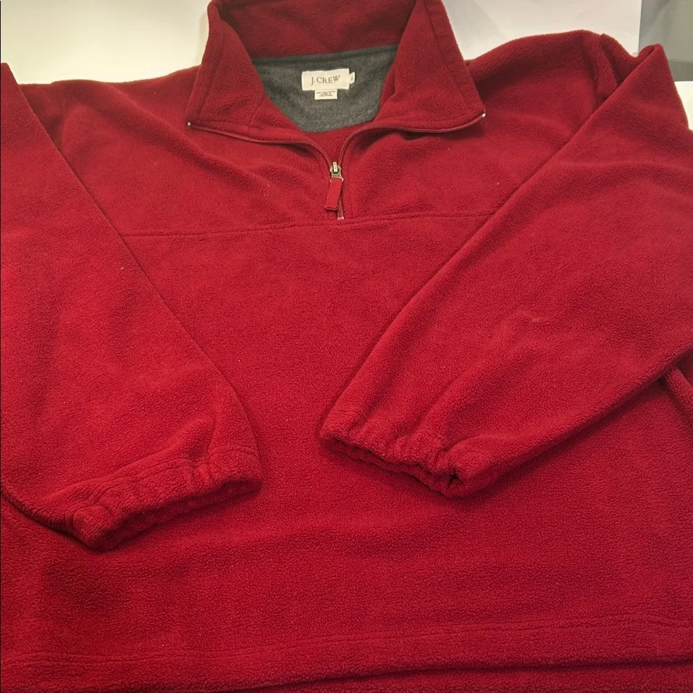J. Crew Men's Zip-Up Sweater in Rich Red - Picture 12 of 16